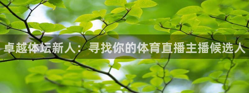 卓越体坛新人：寻找你的体育直播主播候选人
